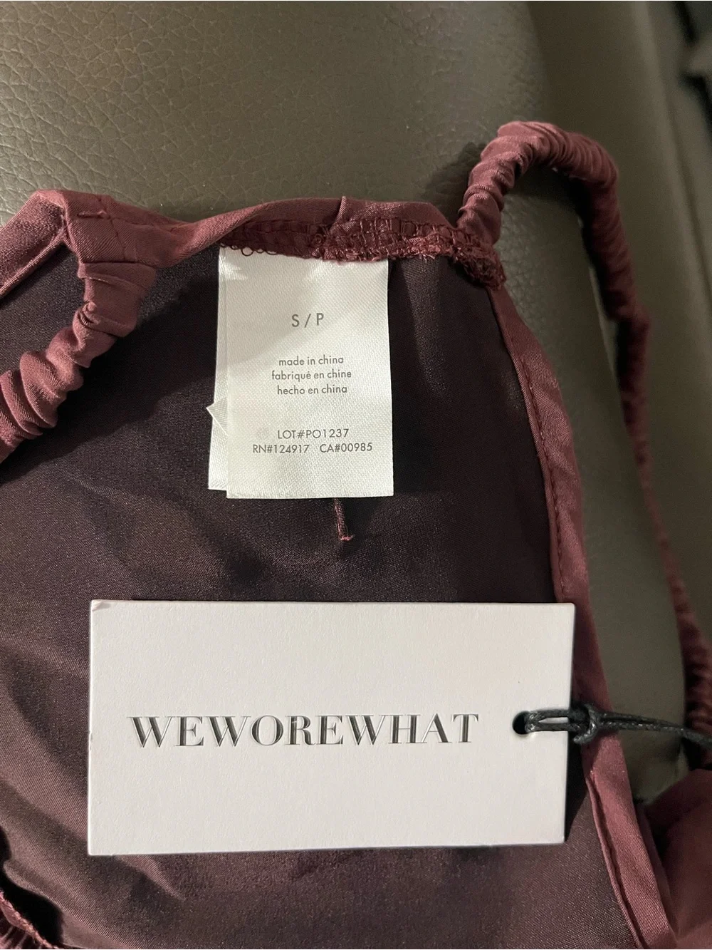 NWT Weworewhat Womens Square Neck Cami, Red Sz S